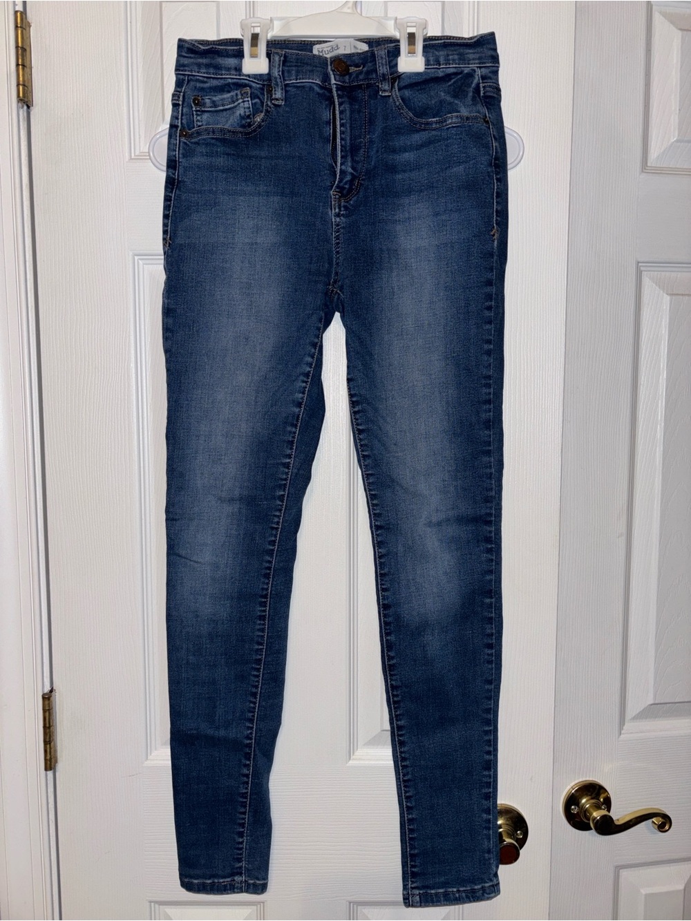 Mudd FLX Stretch High-Rise Jean Legging Skinny Jeans in Dark wash
